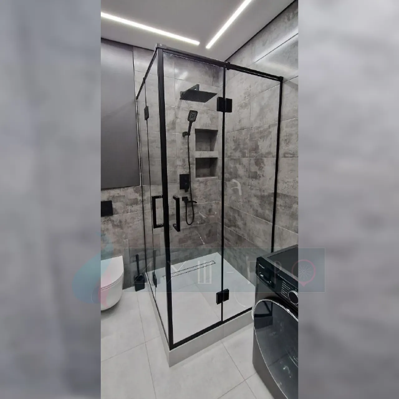 Չափողը գրանցում է ցնցուղի բացվածքի չափերը